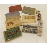 A Packet containing assorted Souvenir Postcard Booklets including Lac Leman, Paris, Menin Gate,