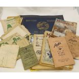 One Box: assorted Ephemera, including Ariel Motorcycle 1938/39 Owner's Guide, Austin 12 Handbook and