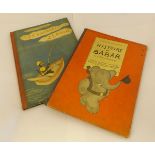 JEAN DE BRUNHOFF, 2 ttls: HISTOIRE DE BABAR, Paris 1931, 1st edn, fo, orig cl bkd pict bds; LES