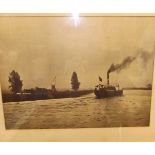 An early 20th Century Photogravure depicting a Great Yarmouth Pleasure Boat Paddle Steaming in