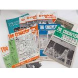 One box: THE CRICKETER, approx 25 issues, circa 1966-1967 + CRICKET MONTHLY, approx 15 issues, circa