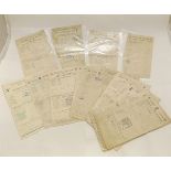 A Packet: Cricket Score Cards 1947-1952 mixed lot of approx 20 including from Lords, Kennington Oval