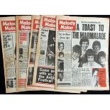 One Box: MELODY MAKER, 70+ iss 1968-1969 comprising approx 47 iss January-December 1968 and approx