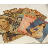 One small box: approx 35 PHOTOPLAY, PICTURE SHOW and PICTURE GOER, Magazines circa 1940s/50s