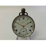 Second quarter of the 20th Century Silver cased open face keyless Pocket Watch, Mahlen, the Swiss