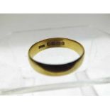 Late Victorian hallmarked 22ct Gold Wedding Ring, hallmarked for Birmingham 1893, weight 4gm, finger