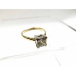 Hallmarked 18ct Gold single Princess Cut Diamond Ring, approximately .6ct, Birmingham hallmarked,
