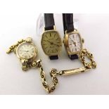 Mixed lot comprising two various Ladies 9ct Gold Dress Watches, including Avia and Everite, both