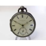 Late 19th Century Silver cased open face lever Watch, James McCrory – Lurgan, 37495, the frosted