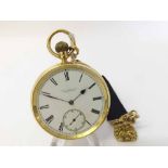 Late 19th Century 18ct Gold open face keyless Pocket Watch, Geo E Butcher – Nottingham, 26751, the