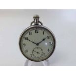 Second quarter of the 20th Century Silver cased open face keyless Pocket Watch, Kenwell, the Swiss