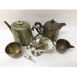 Mixed lot of Silver plated wares to include Tea pots, Sugar Scuttle and other mixed items