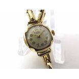 A mid-20th Century 9ct Gold Ladies Dress Watch, Bentina, the 15 jewel movement with Geneva stripe