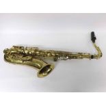 A Selmer of Paris Saxophone, serial number 136620, decorative foliate engraving to bell, in a