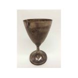 George III Silver Goblet of plain tapering circular form, hallmarked London 1792, makers marks “AB”,