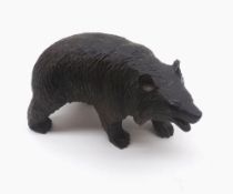 Small Black Forest type carved softwood model of a Bear, 5” long