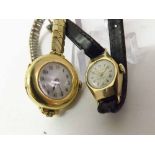 Mixed lot comprising first quarter of 20th Century Ladies 18ct Gold Wristwatch, B & Co, the Swiss