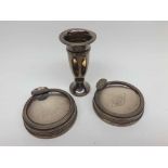 Mixed lot comprising two small circular Ash Trays, one marked to centre Bibby and a further small