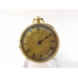 Last quarter of the 19th Century Swiss 18ct Gold open face key wind Fob Watch, L S & Co, the Swiss