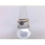 Hallmarked 18ct Gold and Platinum single stone Diamond Ring, approximately ¼ ct, finger size M/N