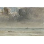 THOMAS CHURCHYARD (1798-1865, BRITISH) 
Study of Cloud and Sea, with a Sailing Vessel
watercolour
