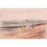 ATTRIBUTED TO ANNA CHURCHYARD (1832-1897, BRITISH) 
Coastal Scene with Figures
pencil and