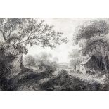 GEORGE FROST (1754-1821, BRITISH) 
Landscape with Public House
pencil drawing
12 ½ x 18 ½ ins