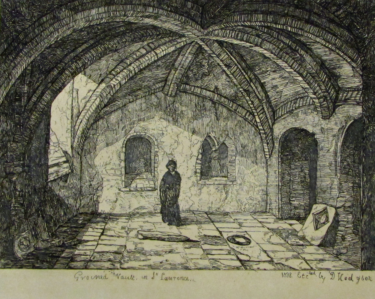 FOLDER OF ASSORTED NORWICH SCHOOL ETCHINGS AND ENGRAVINGS 
including some AFTER DAVID HODGSON