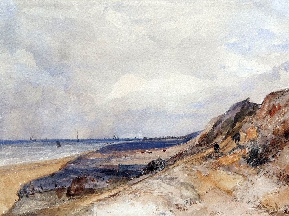 THOMAS LOUND (1802-1861, BRITISH) 
“On The North Norfolk Coast”
watercolour
9 ½ x 13 ins