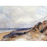 THOMAS LOUND (1802-1861, BRITISH) 
“On The North Norfolk Coast”
watercolour
9 ½ x 13 ins