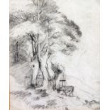 GEORGE FROST (1754-1821, BRITISH) 
Horse by a Tree
pencil drawing
8 x 6 ins
Provenance: David