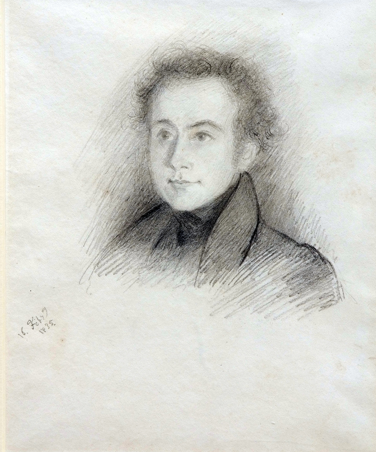 THOMAS CHURCHYARD (1798-1865, BRITISH) 
Portrait of A Redgrave
pencil drawing, dated 16 Feb