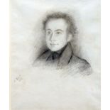 THOMAS CHURCHYARD (1798-1865, BRITISH) 
Portrait of A Redgrave
pencil drawing, dated 16 Feb