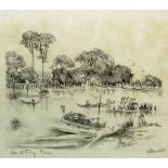 E G MACCOLL signed in pencil to margin, group of four black and white etchings The Jungle