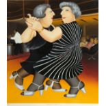 *BERYL COOK (1926-2008, BRITISH) Dancing on the QEII  coloured print, published by CCA Galleries,