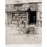 DORTOHY F SWEET signed in pencil to margin etching “cribed  The Village Shop, Goudhurst, Kent  7 x 6