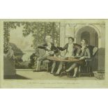 AFTER ROWLANDSON group of 4 hand coloured aquatints The Party Breaking Up   Quae Genus  etc 4  x