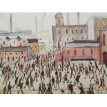 *AFTER LAURENCE STEPHEN LOWRY, RA (1887-1976, BRITISH) Going To Work  coloured print, published by