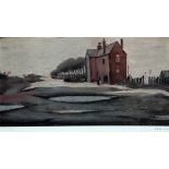 *LAURENCE STEPHEN LOWRY, RA (1887-1976, BRITISH) The Lonely House  coloured print, published by