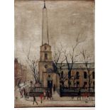 *LAURENCE STEPHEN LOWRY, RA (1887-1976, BRITISH) St Luke s, London  coloured print, with guild blind