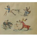 AFTER H ALKEN set of 8 hand coloured engravings Symptoms  together with AFTER JOHN LEECH set of 4