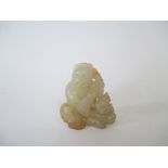 Jade pendant of woman and child Fair condition