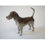 Austrian cold painted figure of a fox hound. Signed GESHUTZT Some rubbed marks to the figure