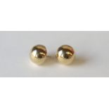 Large domed 9ct hallmarked  ear studs good condition