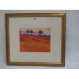 BRANDON CROSS, contemporary oil on panel "Red Field" sgd Condition: As new