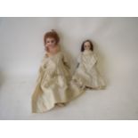 Matched head and body of doll, china head doll  with dress Condition: scratch and marks