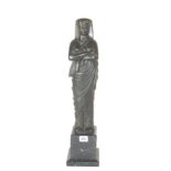 Bronze figure of a female Egyptian mounted on marble base 57x12 Condition: In fair .