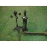 Cast Iron weather vane, water pump and two brackets Condition: fair . some marks