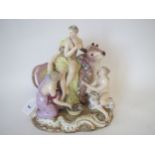 C19th Meissen figural croup Europa and the Bull, 20cm W No. 2670 Prov: From the estate of a local