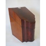 Victorian mahogany stationary box with satinwood and ebony inlay 38x22 Prov: From the estate of a